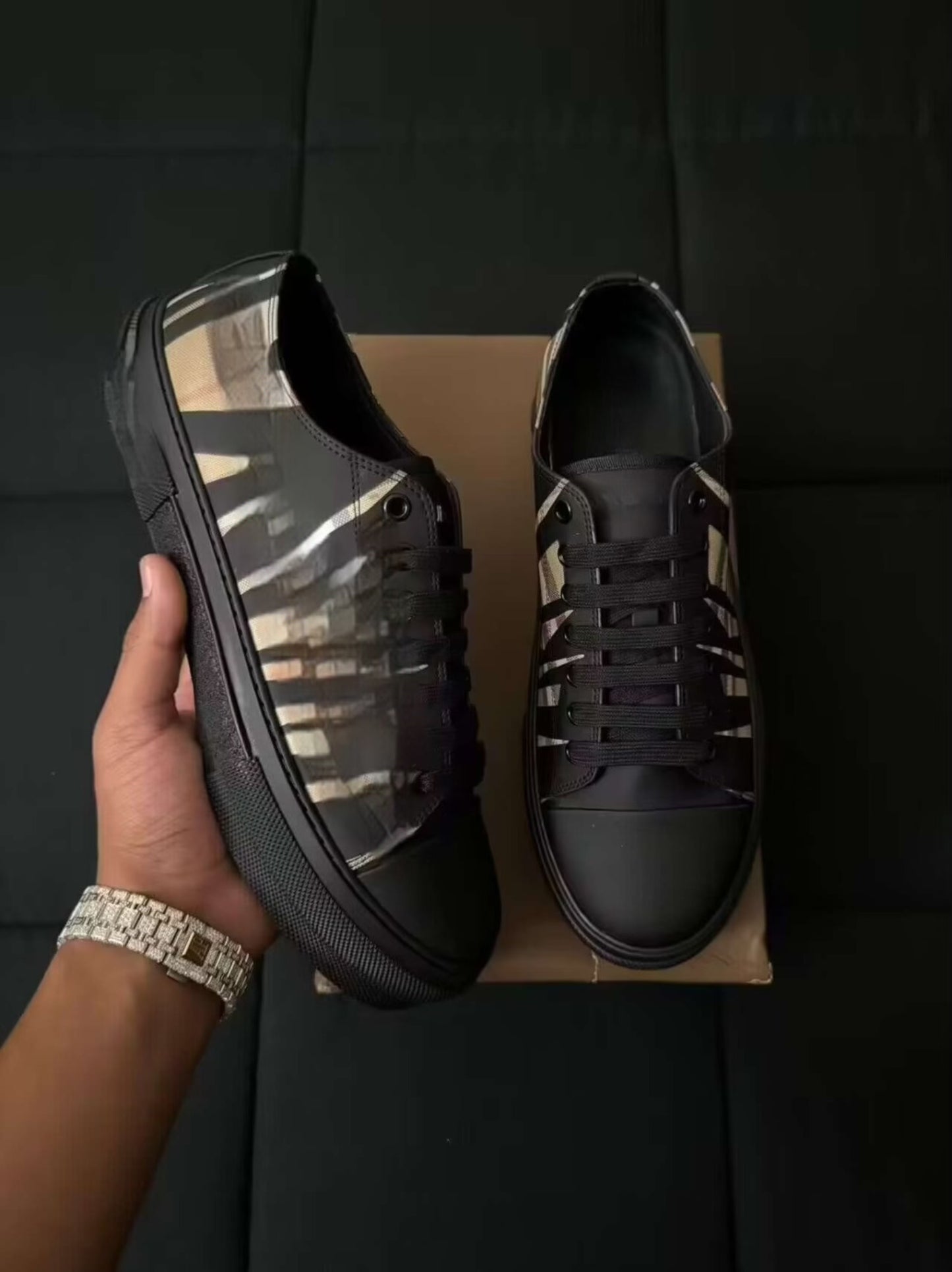 Black B line shoes