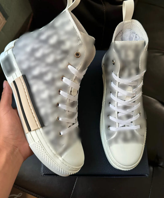 High top white and black adore