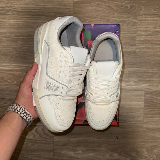 White and grey trainers
